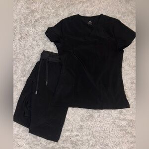 Black Scrub Set